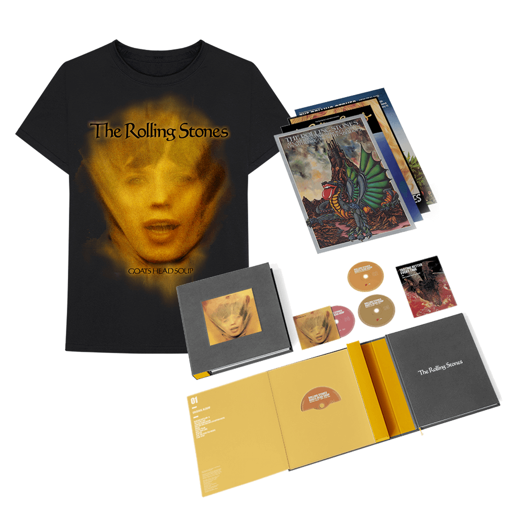 T-Shirt Ufficiale Rolling Stones Goats Head Soup - Grigio, Taglia XL, Cotone Morbido, Manica Corta