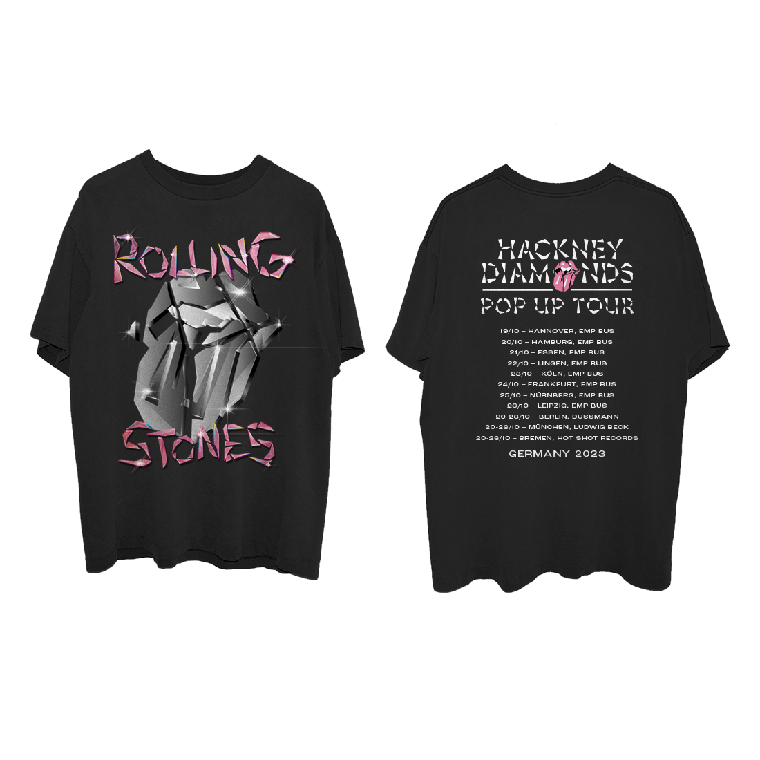 T-shirt pour homme THE ROLLING STONES - SIXTY TONGUE - CHARCOAL - AMPLIFIED - ZAV210L74 CC
